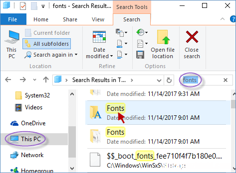 查看Windows10中已安装字体的5种方法