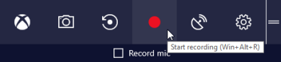 如何在Windows10中使用游戏DVR录制屏幕/屏幕截图