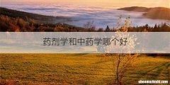 药剂学和中药学哪个好