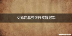 女排瓦基弗银行欧冠冠军