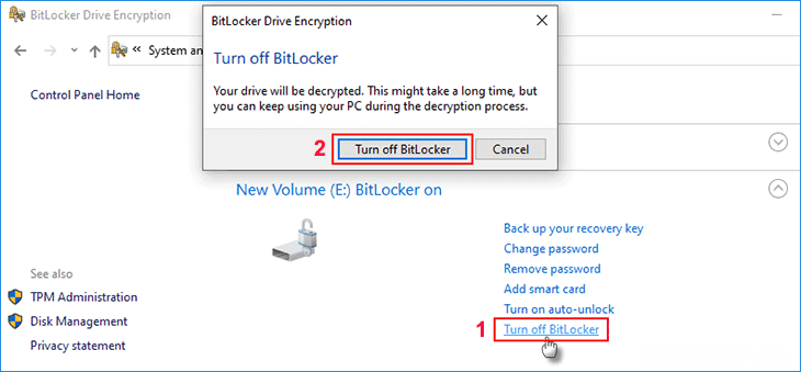 如何在Windows10中关闭或禁用BitLocker加密