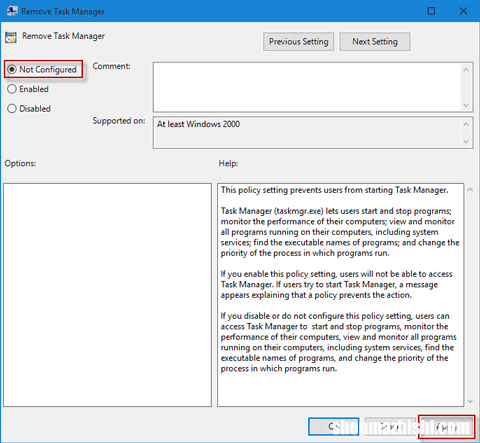 修复Windows10中的“任务管理器已被管理员禁用”