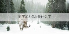 刘字加3点水是什么字