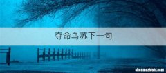 夺命乌苏下一句