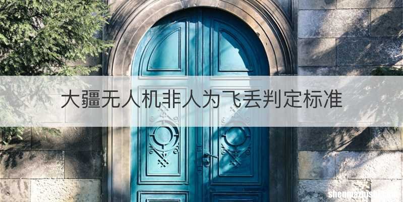 大疆无人机非人为飞丢判定标准