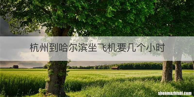 杭州到哈尔滨坐飞机要几个小时