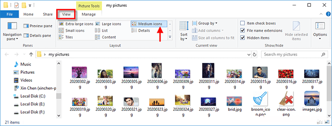 修复：Windows10中不显示图片缩略图