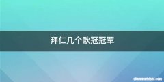 拜仁几个欧冠冠军