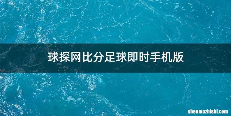 球探网比分足球即时手机版