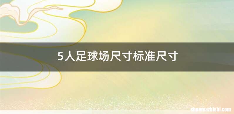 5人足球场尺寸标准尺寸