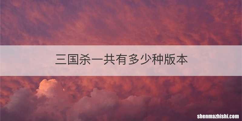 三国杀一共有多少种版本