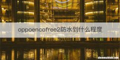 oppoencofree2防水到什么程度