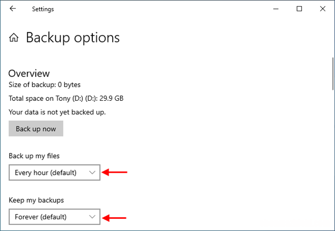如何在Windows10上打开文件历史记录来备份数据
