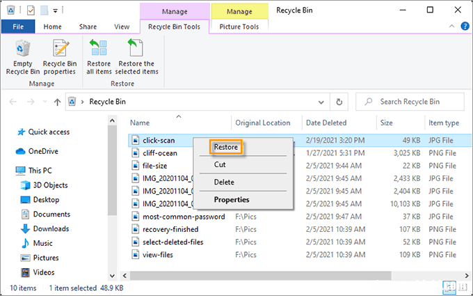 如何在HP笔记本电脑Windows10上恢复已删除的照片