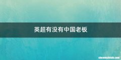 英超有没有中国老板