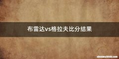 布雷达vs格拉夫比分结果