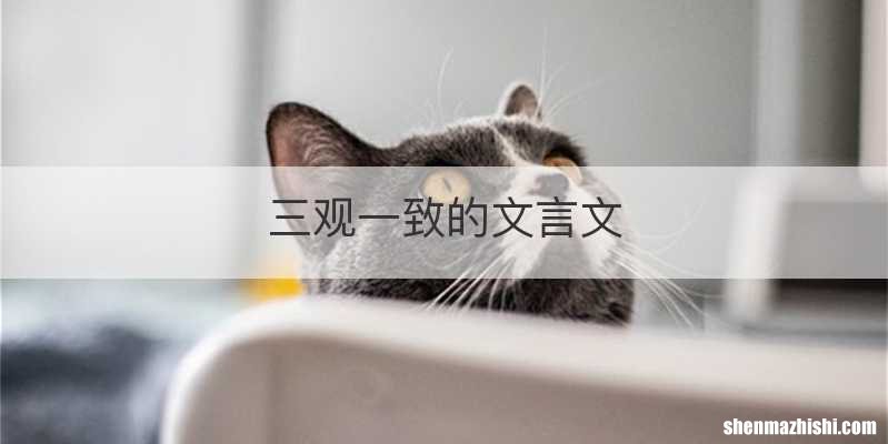 三观一致的文言文