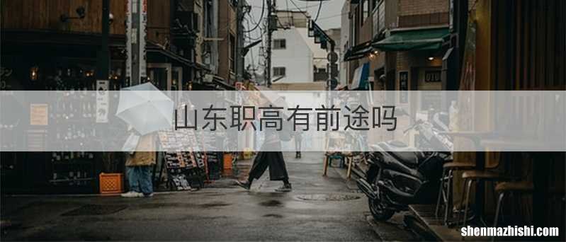 山东职高有前途吗