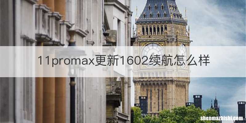 11promax更新1602续航怎么样