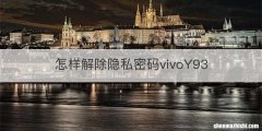 怎样解除隐私密码vivoY93