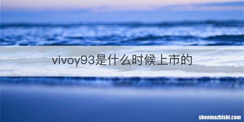 vivoy93是什么时候上市的