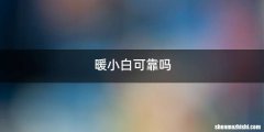 暖小白可靠吗