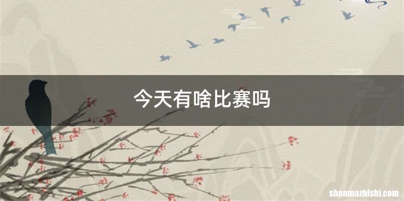 今天有啥比赛吗