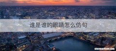 谁是谁的眼睛怎么仿句