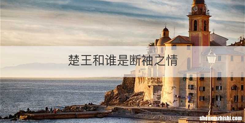 楚王和谁是断袖之情
