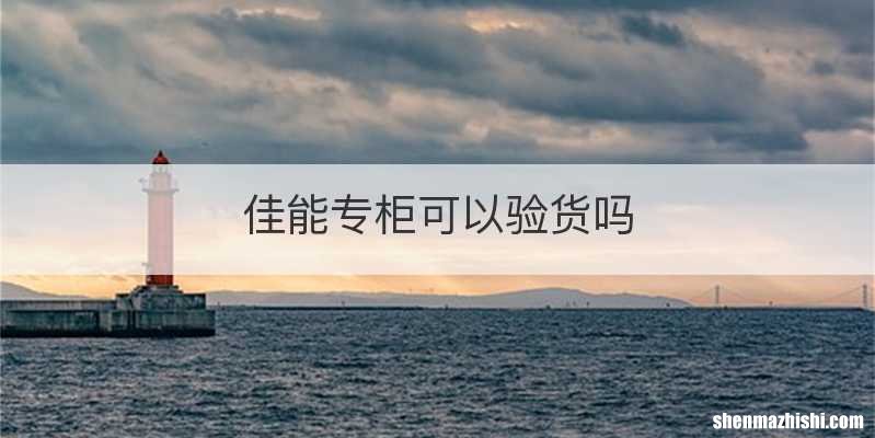 佳能专柜可以验货吗