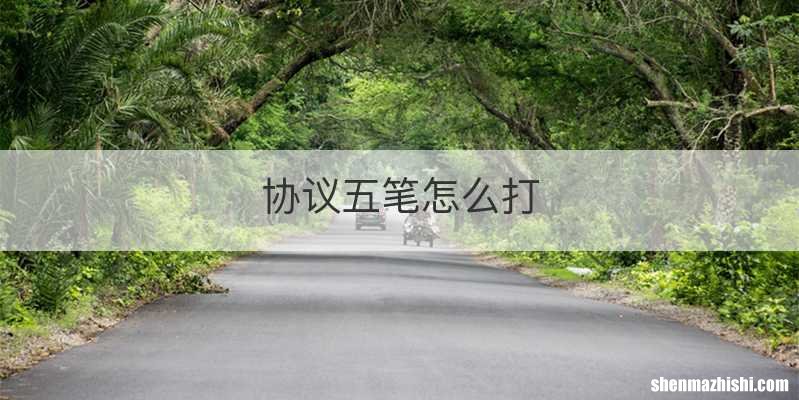 协议五笔怎么打