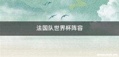 法国队世界杯阵容