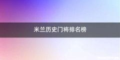 米兰历史门将排名榜