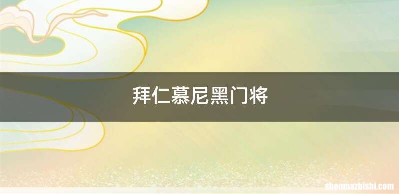 拜仁慕尼黑门将