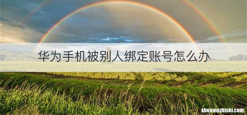 华为手机被别人绑定账号怎么办