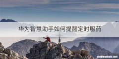 华为智慧助手如何提醒定时服药