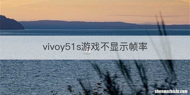 vivoy51s游戏不显示帧率