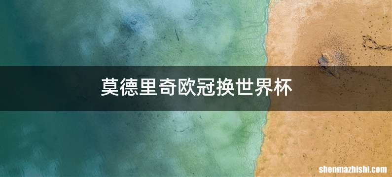 莫德里奇欧冠换世界杯