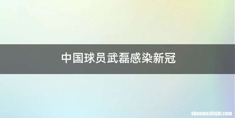 中国球员武磊感染新冠
