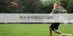 华为手环能玩2048吗