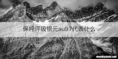 保粹评级银元au97代表什么
