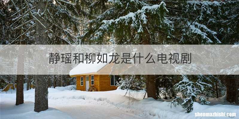 静瑶和柳如龙是什么电视剧