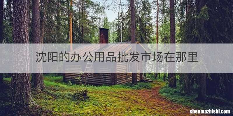 沈阳的办公用品批发市场在那里