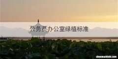 公务员办公室绿植标准