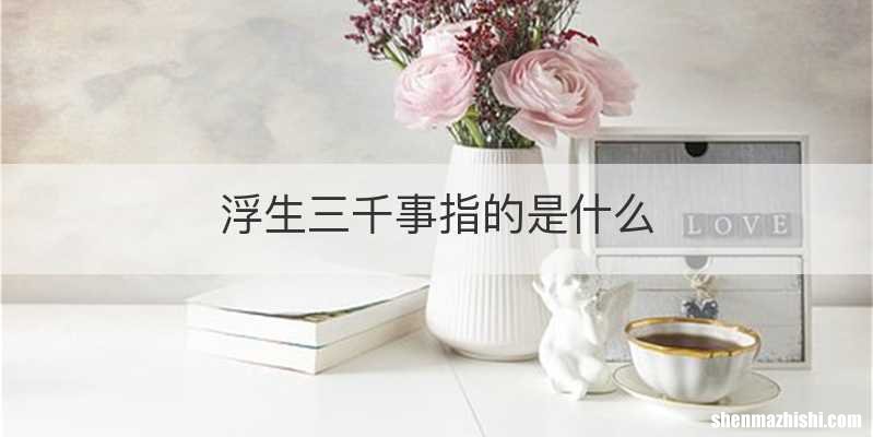 浮生三千事指的是什么