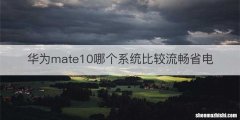 华为mate10哪个系统比较流畅省电