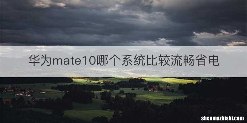 华为mate10哪个系统比较流畅省电