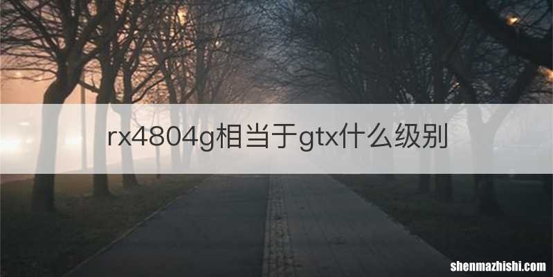 rx4804g相当于gtx什么级别
