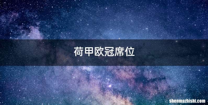 荷甲欧冠席位