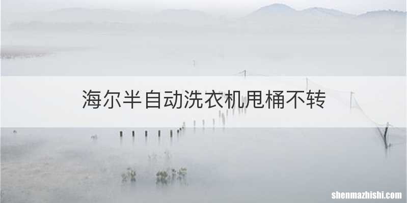 海尔半自动洗衣机甩桶不转